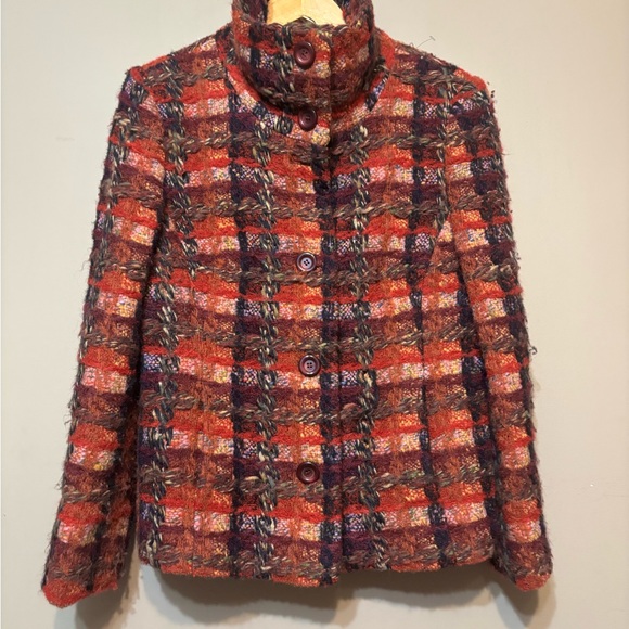 Jackets & Blazers - Vintage Mohair Wool-Blend European Plaid Jacket